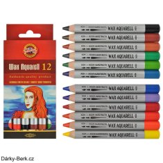 Koh-i-noor pastelky WAX AQUARELL souprava 12 ks