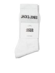 Jack&Jones 5 PACK - pánské ponožky JACREGEN 12266536 White