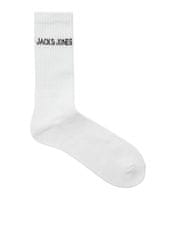 Jack&Jones 5 PACK - pánské ponožky JACREGEN 12266536 White