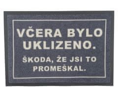 GDmats Rohožka Včera bylo uklizeno (škoda žes to promeškal) 40x60 cm - na ven i na doma 40x60