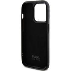 Karl Lagerfeld Kryt Karl Lagerfeld KLHCP15XHDSPLK Apple iPhone 15 Pro Max hardcase Rhinestone Logo Metal Plate black