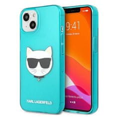 Karl Lagerfeld Kryt Karl Lagerfeld KLHCP13SCHTRB Apple iPhone 13 mini blue hardcase Glitter Choupette Fluo