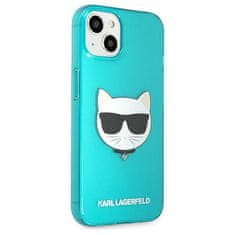 Karl Lagerfeld Kryt Karl Lagerfeld KLHCP13SCHTRB Apple iPhone 13 mini blue hardcase Glitter Choupette Fluo