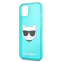 Karl Lagerfeld Kryt Karl Lagerfeld KLHCP13SCHTRB Apple iPhone 13 mini blue hardcase Glitter Choupette Fluo