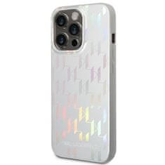 Karl Lagerfeld KLHCP14LLGMMSV3 hard silikonové pouzdro iPhone 14 PRO 6.1" silver Monogram Iridescent