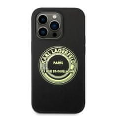 Karl Lagerfeld KLHCP14LSRSGRCK hard silikonové pouzdro iPhone 14 PRO 6.1" black Silicone RSG