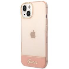 Guess GUHCP14SHGCOP hard silikonové pouzdro iPhone 14 6.1" pink Translucent