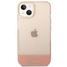 Guess GUHCP14SHGCOP hard silikonové pouzdro iPhone 14 6.1" pink Translucent