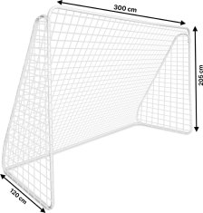 TZB Fotbalová branka NICOLO 300x205 cm bílá