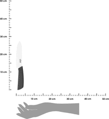 Dekorstyle Kuchyňský nůž Zirco 27,5 cm černo-bílý