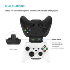 FIXED Dobíjecí stanice pro dva bezdrátové ovladače Xbox Series S, X a One, černá FIXXB-DCC-BK