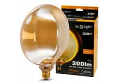 Eco light Dekorativní LED žárovka E27 4W 200lm G188 Amber Retro - řada ZERO