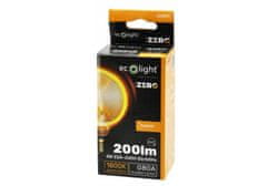 Eco light Dekorativní LED žárovka E27 4W 200lm G80 Amber Retro - řada ZERO