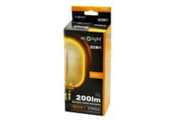 Eco light Dekorativní LED žárovka E27 4W 200lm O100 Amber Retro - řada ZERO