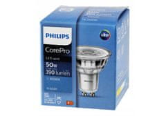 Philips LED žárovka Philips GU10 - 4,6W - 390 Lm 36° - studená bílá - CorePro Premium