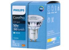 Philips LED žárovka Philips GU10 - 4,6W - 390 Lm 36° - neutrální bílá - CorePro Premium