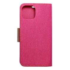 FORCELL Pouzdro Knížkové CANVAS Book pro IPHONE 15 pink 5903396213571