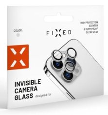 FIXED Ochranná skla čoček fotoaparátů Camera Glass pro Apple iPhone 16 Pro/16 Pro Max, stříbrná FIXGC2-1402-SL