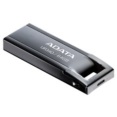 Adata Flash Disk 64GB UR340, USB 3.2 Dash Drive, lesklá černá