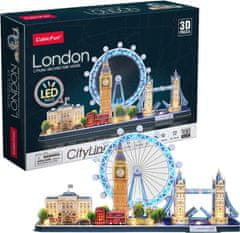 CubicFun Svítící 3D puzzle CityLine panorama: Londýn 186 dílků