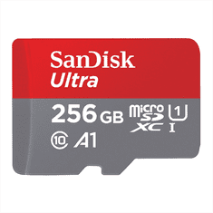 SanDisk Ultra microSDXC 256 GB + SD Adapter 150 MB/s A1 Class 10 UHS-I