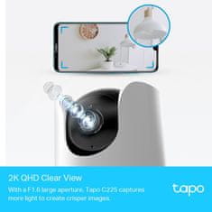 TP-Link Tapo C225 - Domácí bezpečnostní Wi-Fi kamera, 4MP (2560 × 1440 ), ONVIF