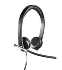 Logitech Headset H650e Stereo/ drátová sluchátka + mikrofon/ USB/ černá