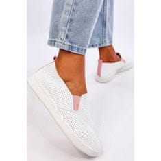 Tenisová obuv Jousse slip-on WHITE/PINK - Inello velikost 38