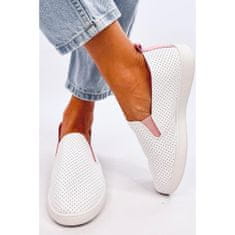 Tenisová obuv Jousse slip-on WHITE/PINK - Inello velikost 38