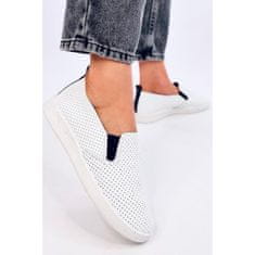 Tenisová obuv Jousse slip-on WHITE/BLACK - Inello velikost 39