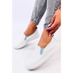 Tenisová obuv Jousse slip-on WHITE/BLUE - Inello velikost 40