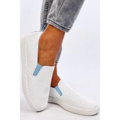 Tenisová obuv Jousse slip-on WHITE/BLUE - Inello velikost 40