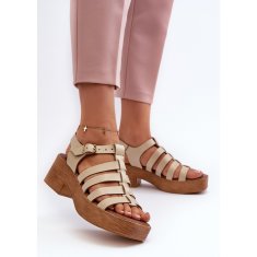 Sandály Model Zazoo 40410 Beige - Krok ve velkém stylu velikost 41