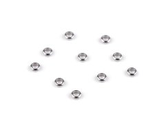 Rondelka / ozdobný díl z nerezové oceli Ø4; 6 mm - (4 mm) platina (10 ks)