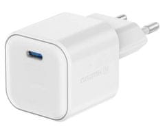 Swissten síťový adaptér gan 1x usb-c 35w power delivery bílý