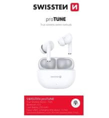 Swissten bluetooth tws sluchátka pro tune bílá