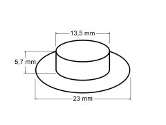 Kraftika 10pár ikl průchodky s podložkou lesklé 13,5mm nerezavějící,