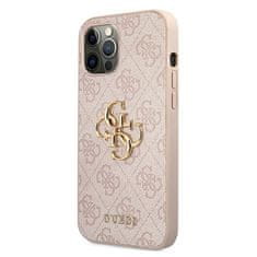 Guess Kryt Guess GUHCP12M4GMGPI Apple iPhone 12/12 Pro pink hardcase 4G Big Metal Logo