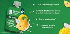 GERBER Kapsička organic ovocná mango a kdoule s kokosovým mlékem 80 g, 6+