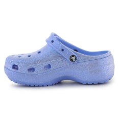 Crocs Klasické třpytivé dřeváky na platformě velikost 34