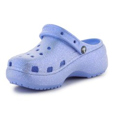 Crocs Klasické třpytivé dřeváky na platformě velikost 34