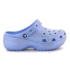 Crocs Klasické třpytivé dřeváky na platformě velikost 34