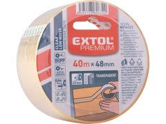 Extol Premium Lepicí páska 8856322 tichá, transparentní, 48mm x 40m tl.0,046mm, PP/akryl lepidlo