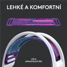 Logitech Sluchátka s mikrofonem G733 Lightspeed Wireless RGB - bílý