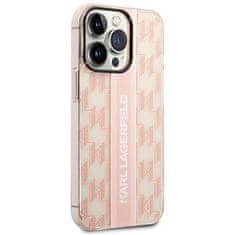 Karl Lagerfeld Kryt Karl Lagerfeld KLHCP14LHKLSPCP Apple iPhone 14 Pro hardcase pink Mono Vertical Stripe