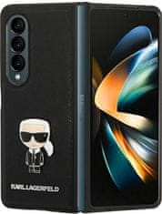 Karl Lagerfeld Kryt Karl Lagerfeld KLHCZFD4IKMSBK Samsung Galaxy Z Fold 4 black book Saffiano Ikonik Metal