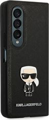 Karl Lagerfeld Kryt Karl Lagerfeld KLHCZFD4IKMSBK Samsung Galaxy Z Fold 4 black book Saffiano Ikonik Metal