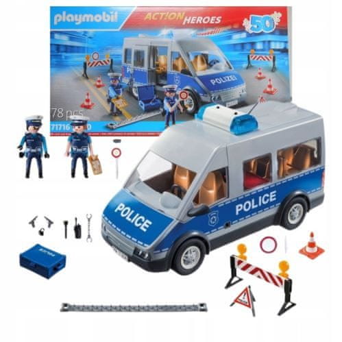 Playmobil Playmobil policejní kostky policejní auto s blokováním 71716