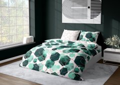 FARO Textil Bavlněné povlečení MILAGRO VERDE 009 220x200 cm + 2x 70x80 cm zelené/bílé