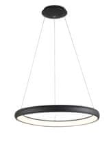 Nova Luce Nova Luce LED závěsné svítidlo Albi ve dvou velikostech a třech barvách - pr. 610 x 60 x 1140 mm, 50 W, 3000 K, stmívatelné, černé NV 8105602 D